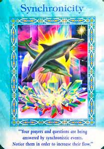  Synchronicity from the Magical Mermaids and Dolphins Oracle Card deck, by Doreen Virtue, Ph.D: 